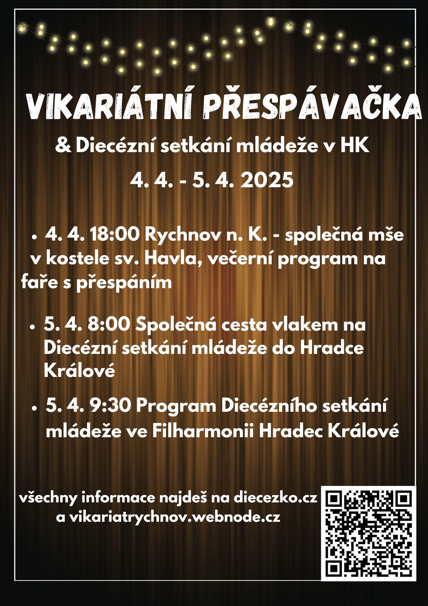 Plakátek s informacemi o společné dopravě.